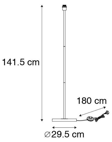 Moderní stojací lampa mosazná - Kaso
