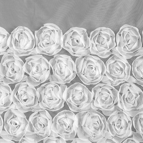 ZÁCLONA NA PÁSCE EVA MINGE ROSES3 350X270 CM BÍLÁ