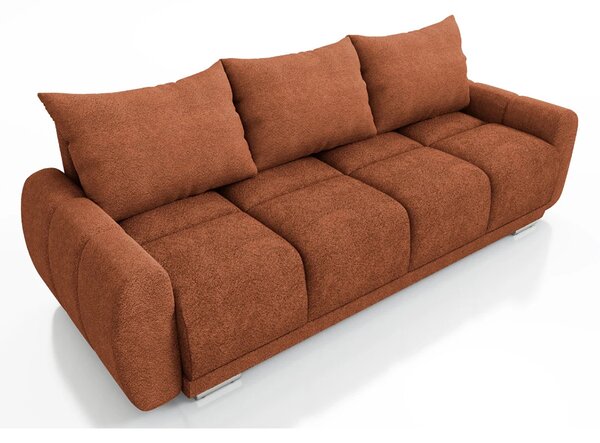 Trojmístná rozkládací pohovka s funkcí spaní LUCY 3 | 234x97x89cm | CENTAUR CIHLOVÁ