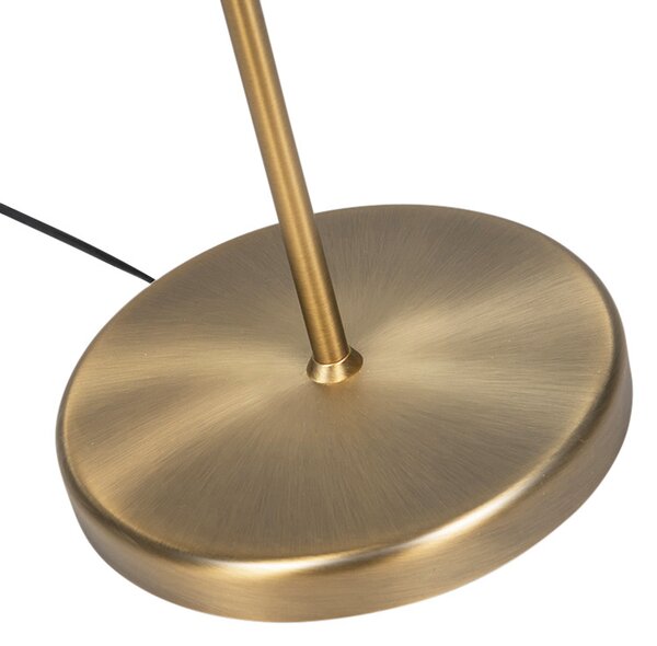 Klasická bronzová stojací lampa s nastavitelným bílým stínítkem - Ladas Fix