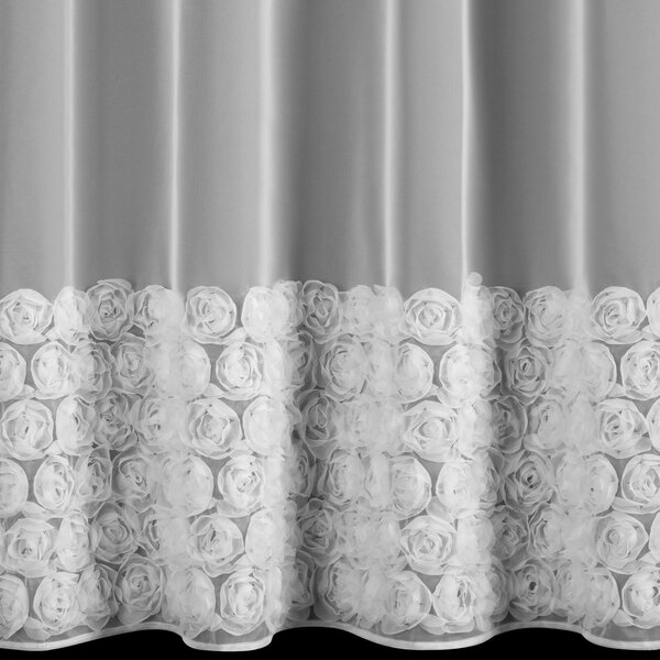 ZÁCLONA NA PÁSCE EVA MINGE ROSES3 350X270 CM BÍLÁ