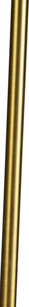 Stojací lampa bronzová s lněným stínítkem bílým 45 cm nastavitelná - Parte