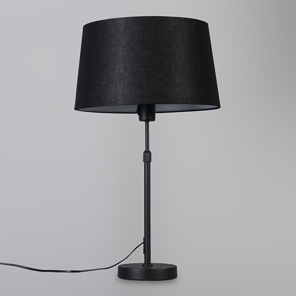 Stolní lampa černá s stínítkem černým 35 cm nastavitelná - Parte