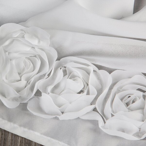 KRÁTKÁ ZÁCLONA NA PÁSCE EVA MINGE ROSES10 150X40 CM BÍLÁ