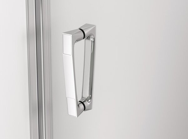 Ronal CADURA CA2C dvoukřídlé sprchové dveře 75 cm Šířka: 750 mm, Profil: Bílá, Sklo: Hladké čiré