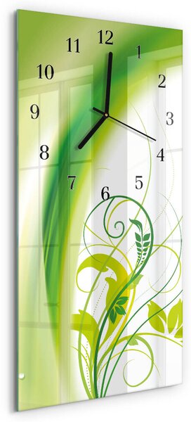 Skleněné hodiny vertikální Modelová rostlina zsppc-30x60-00172237