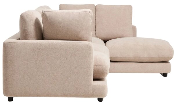 Kave Home Béžová rohová bouclé pohovka Gala 300 cm, pravá