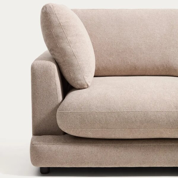 Kave Home Béžová rohová bouclé pohovka Gala 300 cm, pravá