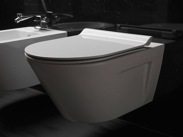 GSI PURA/KUBE X/NORM WC sedátko, SLIM, Soft Close, bílá/chrom MS86CSN11