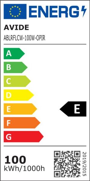 Prémiový ultratenký LED reflektor černý 100W 10000lm, studená, s čidlem pohybu, 3 roky