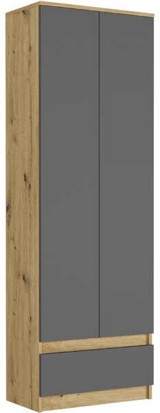 Policová skříň Beltara (artisan + antracit). Akce -13%