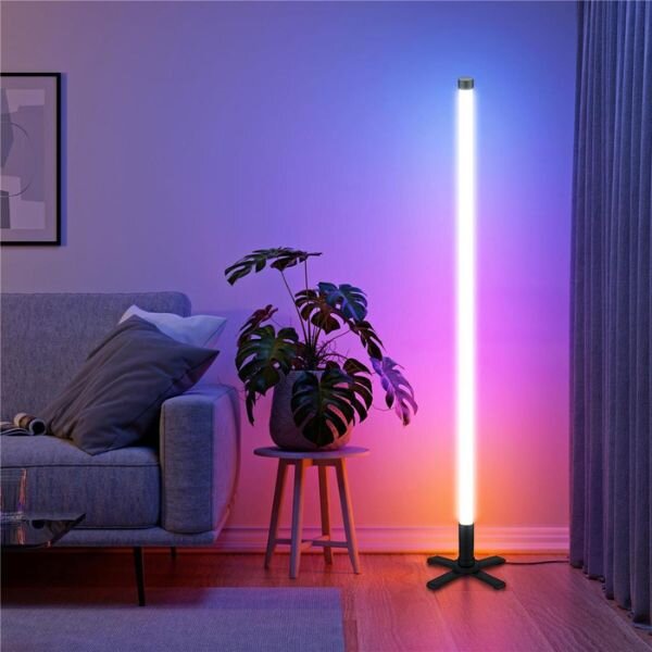 Stmívatelná LED stojací lampa RGB 8W barevná hudba, dálkové ovládání