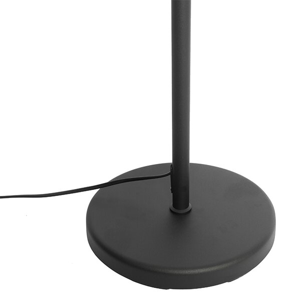 Stojací lampa černá s černým stínítkem a nastavitelným ramenem - Ladas Deluxe