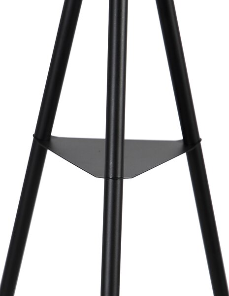 Průmyslová stojací lampa trojnožka ocel černá - Bliss Vefa