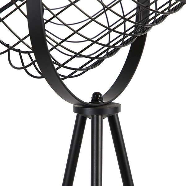 Průmyslová stojací lampa trojnožka ocel černá - Bliss Vefa