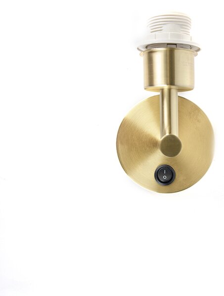 Moderní nástěnná lampa zlatá 1-světlo s vypínačem - Combi