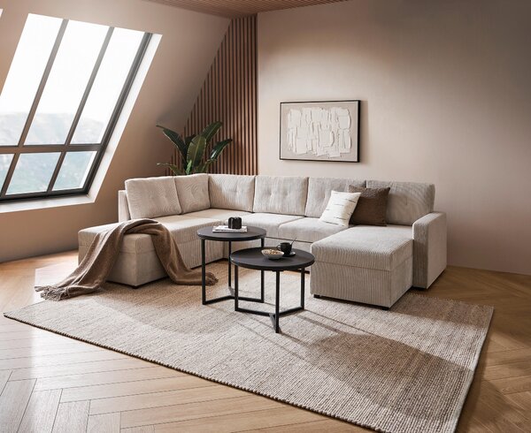 SEDACÍ SOUPRAVA, textil, přírodní barvy Carryhome - Sedací soupravy