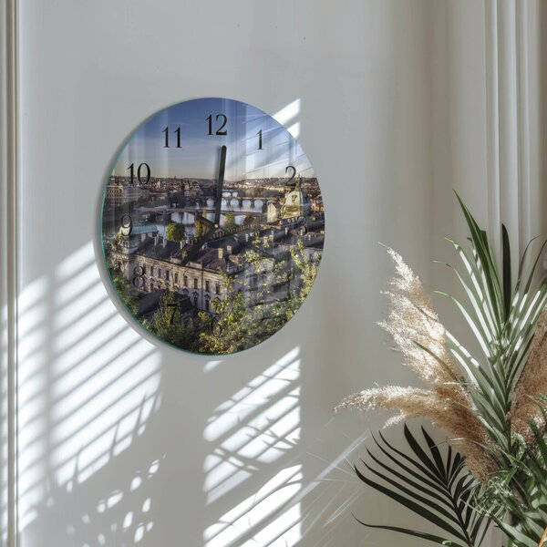 Skleněné nástěnné hodiny Praha zsoc-fi30-00177875