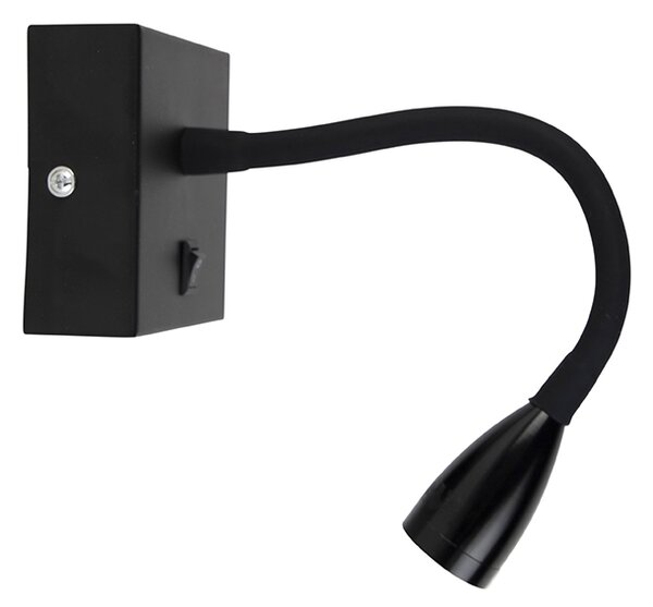 Moderní flexibilní nástěnné svítidlo černé LED - Flex