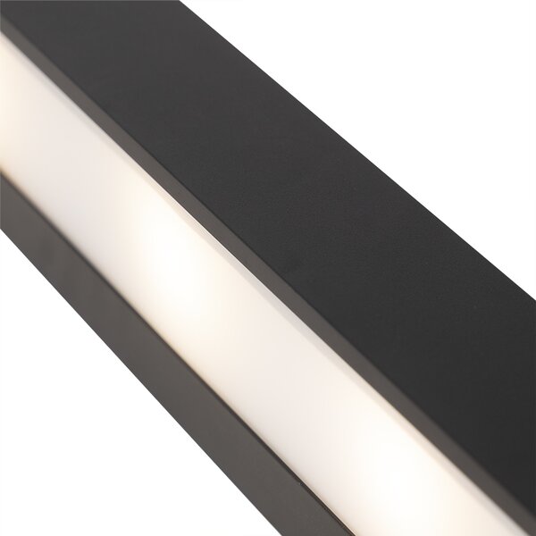 Designová prodloužená nástěnná lampa černá 60 cm - Houx