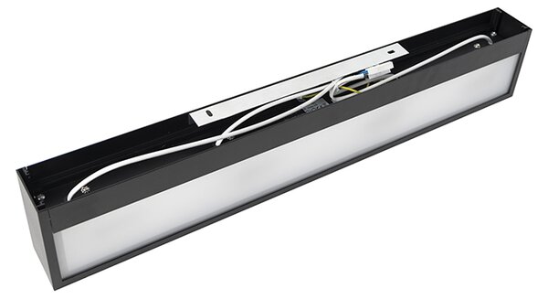 Designová prodloužená nástěnná lampa černá 60 cm - Houx