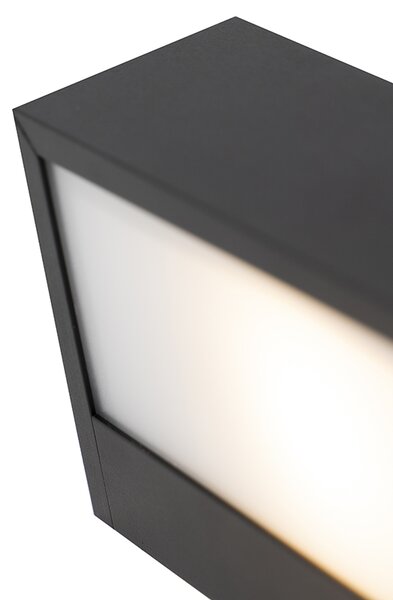 Designová prodloužená nástěnná lampa černá 60 cm - Houx