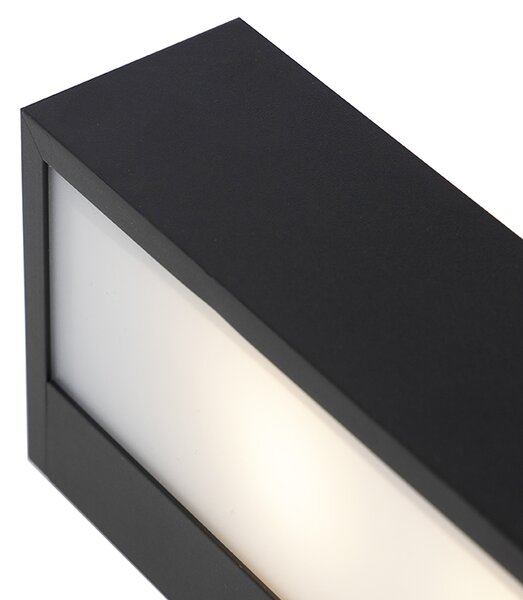 Designová obdélníková nástěnná lampa černá 35 cm - Houx