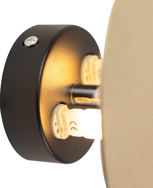 Designová nástěnná lampa kulatá zlatá - Pulley