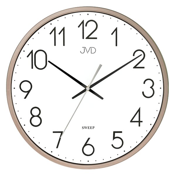 JVD Hnědé tiché netikající hodiny JVD HX8016.2