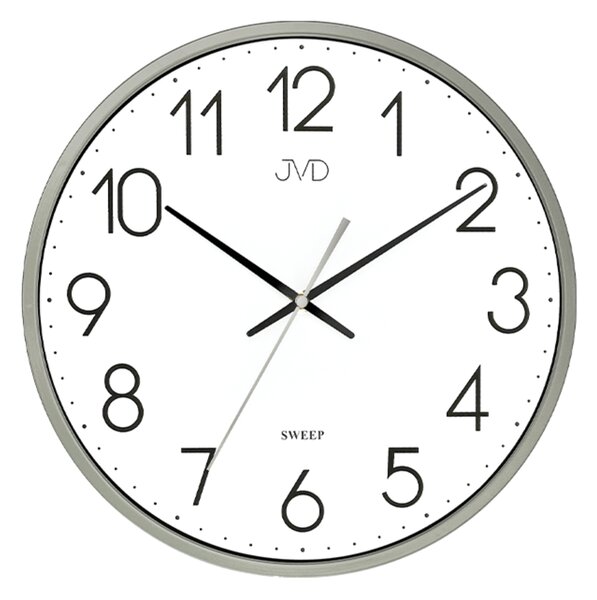 JVD Šedá tiché netikající hodiny JVD HX8016.5