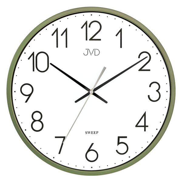 JVD Zelené tiché netikající hodiny JVD HX8016.3