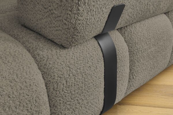 -25 % Dny MOMENTI– Bobochic Paris Světle hnědá bouclé dvoumístná pohovka Alya 212 cm