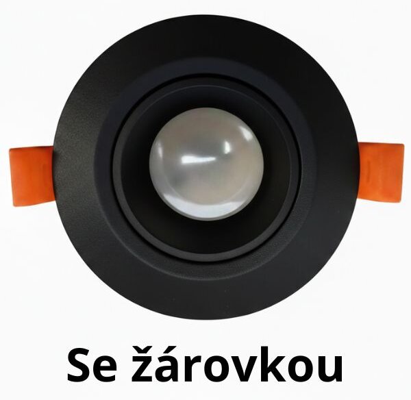 Podhledové bodové svítidlo GSC Handil výklopné černé matné, včetně patice GU10, zanořené