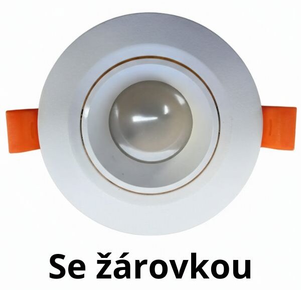 Podhledové bodové svítidlo GSC Handil výklopné bílé matné, včetně patice GU10, zanořené