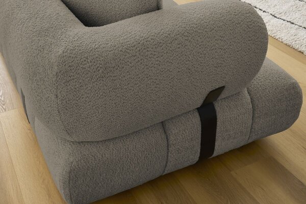 -25 % Dny MOMENTI– Bobochic Paris Světle hnědá bouclé dvoumístná pohovka Alya 212 cm