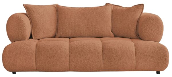 -25 % Dny MOMENTI– Bobochic Paris Terakotově oranžová bouclé dvoumístná pohovka Alya 212 cm
