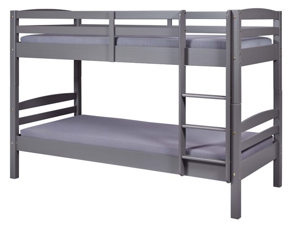 Inter Link Dětská patrová postel Annika (Šedá 90 x 200 cm) (100161757003)