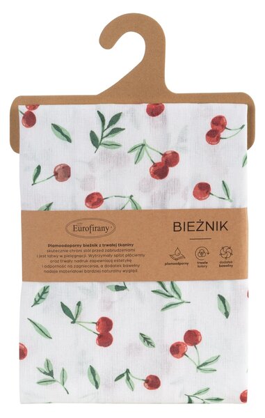 BĚHOUN NA STŮL CHERRY 40X140 CM VZOROVANÝ