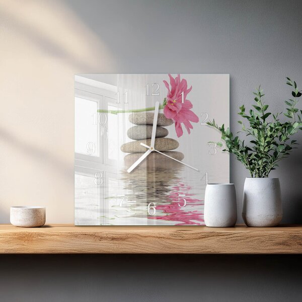 Skleněné hodiny Kameny zskb-30x30-00079328