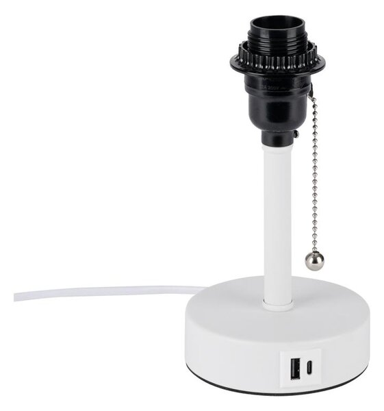Brilagi - Stolní lampa s USB portem TABLON 1xE27/25W/230V bílá