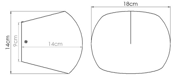 Nástěnné svítidlo Globe, 1x betonové stínidlo