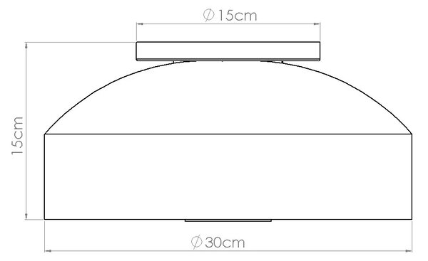 Stropní svítidlo Omiq, 1x bílé kovové stínítko, (bílý plast), (fi 30 cm)
