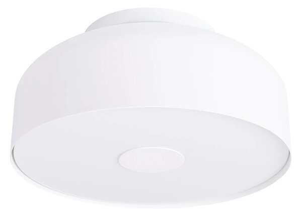 Stropní svítidlo Omiq, 1x bílé kovové stínítko, (bílý plast), (fi 30 cm)