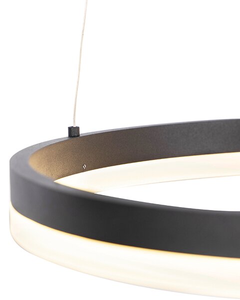 Designové závěsné svítidlo černé 40 cm vč. LED 3-stupňové stmívatelné - Anello
