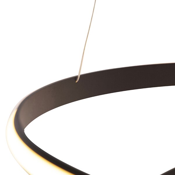 Moderní závěsné svítidlo černé 74 cm vč. LED - Rowan