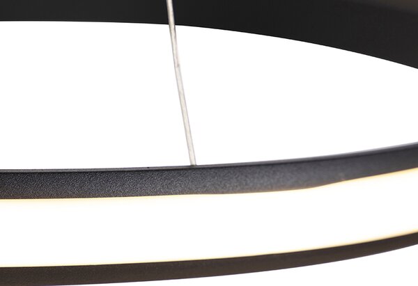 Moderní závěsné svítidlo černé 74 cm vč. LED - Rowan