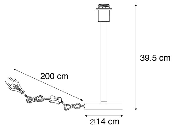 Moderní stolní lampa ocel bez stínidla - Simplo
