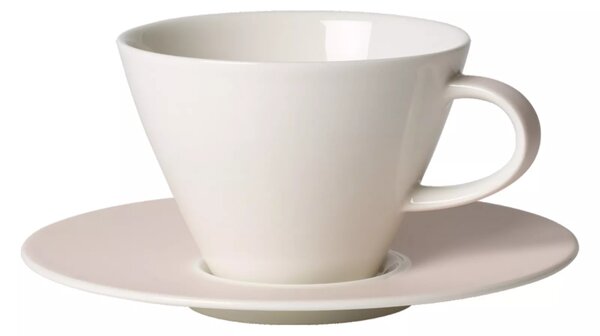 Villeroy&Boch Villeroy & Boch Caffé Club Uni Pearl kávový šálek s podšálkem, 0.39 l, 17 cm