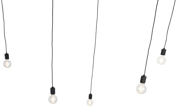 Designové závěsné svítidlo černé 5-světlo - Cavalux