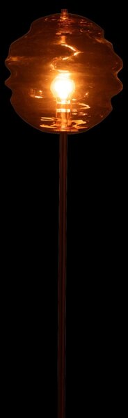 J-line Hnědá skleněná stojací lampa Honeycomb 156 cm